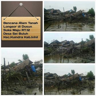 Kapolres Inhil Sambangi Lokasi Longsor di Kuala Enok